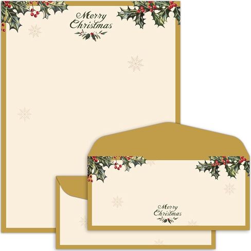 50 Pcs Nativity Scene Holiday Letterhead with Envelopes Birth of Jesus Christmas Border Computer Paper Stationery paper for Note Letters to Santa Invitations Office School 8.5 x 11 In in Saudi Arabia