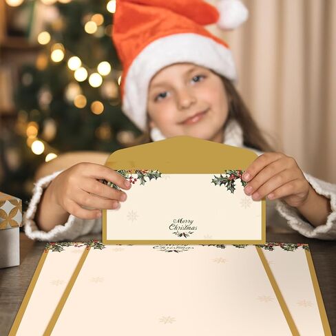 50 Pcs Nativity Scene Holiday Letterhead with Envelopes Birth of Jesus Christmas Border Computer Paper Stationery paper for Note Letters to Santa Invitations Office School 8.5 x 11 In in Saudi Arabia