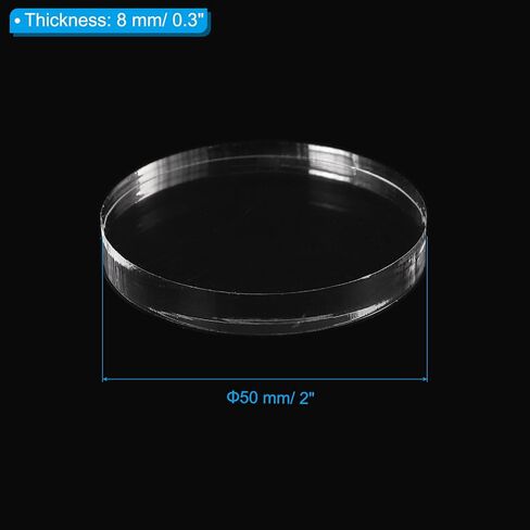 Acrylic Stamp Block, 2 Pack Stamping Block Round Clear Decorative Mounting Blocks Set for Scrapbooking DIY Crafts Card Making, 2" Diameter in Saudi Arabia