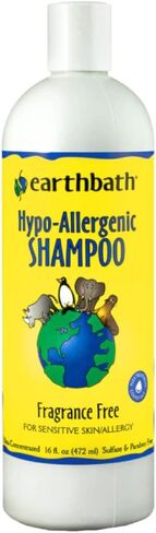 earthbath, Hypoallergenic Dog Shampoo - Fragrance Free Dog Shampoo for Allergies and Itching, Made in USA, Cruelty Free Dog Wash, Gentle Puppy Shampoo, Soothing Cat Shampoo - 16 oz (2 Pack) in Kuwait