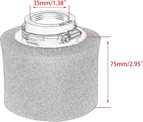 PowerMotor 35mm Universal Foam Air Filter Pod Replacement for XR50 CRF50 50cc 70cc 90cc 110cc 125cc Motorcycle ATV Quad Go Kart Moped Scooter Pit Dirt Bike Black in Saudi Arabia
