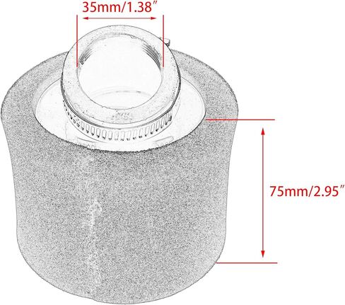 PowerMotor 35mm Universal Foam Air Filter Pod Replacement for XR50 CRF50 50cc 70cc 90cc 110cc 125cc Motorcycle ATV Quad Go Kart Moped Scooter Pit Dirt Bike Black in Saudi Arabia