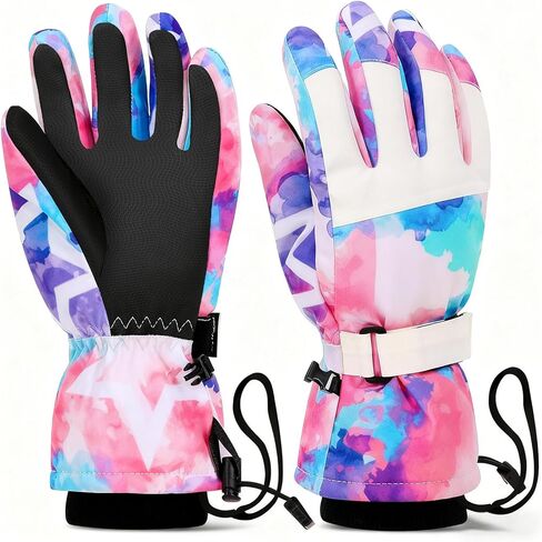 Snowmobile Gloves，Ski Gloves for Men Women Waterproof Windproof Touchscreen Snowboard Gloves，Warm Winter Gloves with Wrist Straps for Cold Weather. in Kuwait