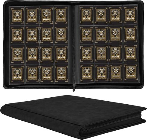 1000+ Pockets Trading Card Binder, 16 Pockets Trading Card Binder Ringless Side Loading Trading Card Album Folder for TCG,MTG,Sports Cards (Black) in Kuwait