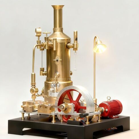 مجموعة أدوات ورشة عمل Steampunk المصغرة العتيقة لـ SE-01/02/03 ونماذج محركات البخار الأخرى، GF-01 نظام نقل ميكانيكي وظيفي معدني بالكامل (27 قطعة) in Saudi Arabia