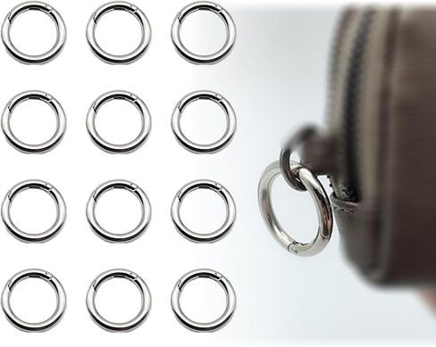 Spring O Rings Keyring Buckle, Round Carabiner Snap Clip, Key Ring Clip DIY Accessories for Handbag Key Keychain in Saudi Arabia