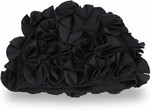Flower Swim Hat，Bathing Women Children Retro Floral Flower Fashion Elastic Swiming Hat Long Hair Swim Bathing in Saudi Arabia