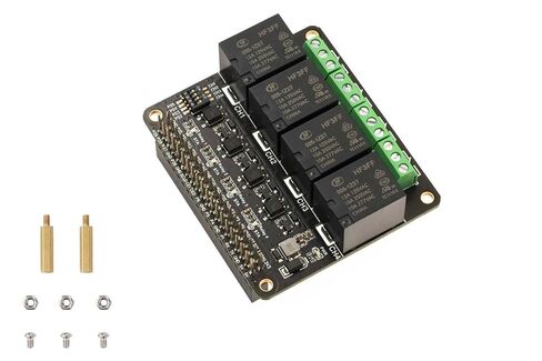 قبعة مرحل 4-CH لـ Raspberry Pi، وحدة لوحة مرحل 4 قنوات لأتمتة المنزل ومشروعات IoT، متوافقة مع Pi 4B/3B+/Zero in Kuwait