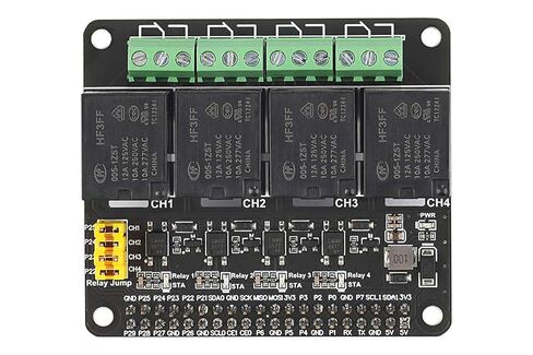 قبعة مرحل 4-CH لـ Raspberry Pi، وحدة لوحة مرحل 4 قنوات لأتمتة المنزل ومشروعات IoT، متوافقة مع Pi 4B/3B+/Zero in Kuwait