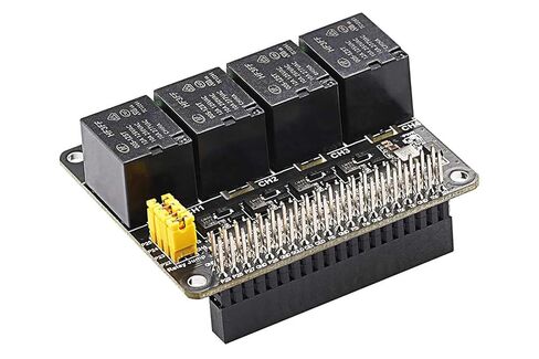 قبعة مرحل 4-CH لـ Raspberry Pi، وحدة لوحة مرحل 4 قنوات لأتمتة المنزل ومشروعات IoT، متوافقة مع Pi 4B/3B+/Zero in Kuwait