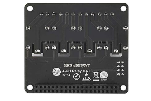 قبعة مرحل 4-CH لـ Raspberry Pi، وحدة لوحة مرحل 4 قنوات لأتمتة المنزل ومشروعات IoT، متوافقة مع Pi 4B/3B+/Zero in Kuwait