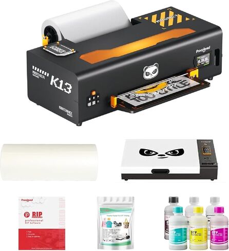 آلة طباعة نقل الملابس Procolored K13 Series A3 L1800 DTF تي شيرت مباشرة إلى طابعة الأفلام مع دوران الحبر الأبيض والتنظيف شبه التلقائي - K13 والفرن in Saudi Arabia