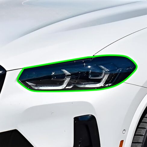 طقم تظليل الضوء الخلفي للمصابيح الأمامية بالكامل من BOGAR TECH DESIGNS متوافق مع BMW X4 2022-2025، دخاني داكن in Saudi Arabia
