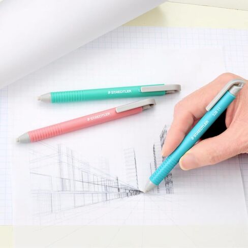 Staedtler Vinyl Eraser Holder, Retractable, Latex Free, Pack of 3, 528 SBK3 in Saudi Arabia