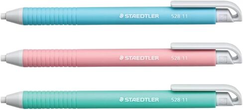 Staedtler Vinyl Eraser Holder, Retractable, Latex Free, Pack of 3, 528 SBK3 in Saudi Arabia