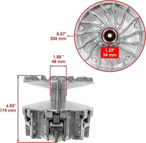 Caltric Primary Clutch Compatible with Can Am Maverick X3 Turbo 2017-2021 420280461 420280597 420248661 in Saudi Arabia