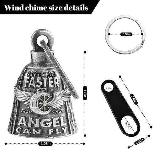 Motorcycle Bells Guardian Angel Gremlin Motorcycle Bells Necklace keychain for good luck in Saudi Arabia