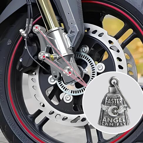 Motorcycle Bells Guardian Angel Gremlin Motorcycle Bells Necklace keychain for good luck in Saudi Arabia