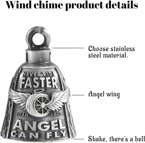 Motorcycle Bells Guardian Angel Gremlin Motorcycle Bells Necklace keychain for good luck in Saudi Arabia