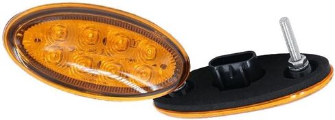 Mytee Products Front Side Marker Light, Plastic Amber Color LED 12V Compatible with Peterbilt Trucks - Turn Signal Marker Lamp Replaces P546008111 P546169 TLEDFPA 564.75072 8885411 M63122Y P546169 in Saudi Arabia