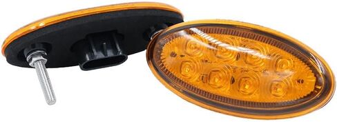 Mytee Products Front Side Marker Light, Plastic Amber Color LED 12V Compatible with Peterbilt Trucks - Turn Signal Marker Lamp Replaces P546008111 P546169 TLEDFPA 564.75072 8885411 M63122Y P546169 in Saudi Arabia