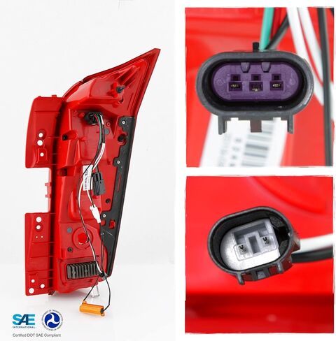 AKKON - يناسب 2010-2016 كاديلاك SRX LED تشغيل عكسي كروم أحمر واضح مصباح خلفي ضوء الفرامل سائق الجانب الأيسر in Kuwait
