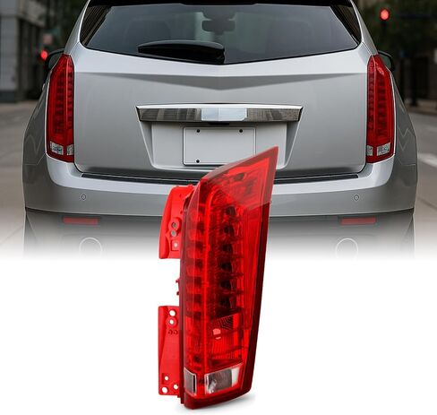 AKKON - يناسب 2010-2016 كاديلاك SRX LED تشغيل عكسي كروم أحمر واضح مصباح خلفي ضوء الفرامل سائق الجانب الأيسر in Kuwait