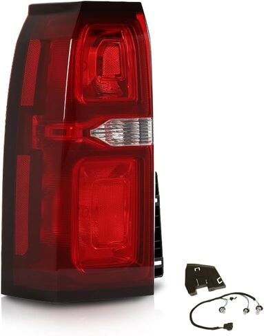 مصباح خلفي PIT66 متوافق مع مصابيح Chevy Suburban Tahoe 2015-2020 ذات العدسات الحمراء والحزام المتضمن مجموعة المصابيح الخلفية للجانب الأيمن للراكب in Saudi Arabia