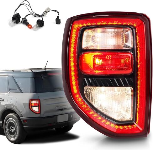 Tail Lights Compatible with 2021-2024 Ford Bronco Sport Taillights Rear Brake Lamp Taillight Rear Reverse Stop Brake Lamp Replacement for OEM#M1PZ13404A FO2801284 (Right Passenger Side) in Saudi Arabia