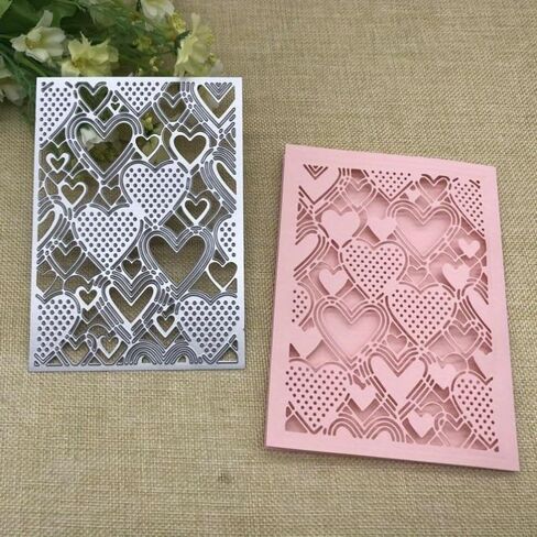 1pc Heart Card Metal Cutting Dies Scrapbooking Album Paper Cards Decorative Crafts Embossing Die Cuts in Saudi Arabia