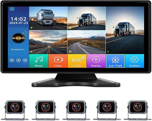 Wireless Backup Camera for Car 5-inch IPS Screen Monitor IP69 Reverse Camera Waterproof Infrared Night Vision Anti-interference Digital Stable Signal DIY Parking Lines Parking Assistance in Saudi Arabia