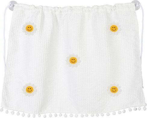 Car Side Window Sun Shade, Cute Blackout Car Window Shade Privacy Curtain for Baby, Automative UV Protection Window Shades with Suction Cup for Back Seat (Five Smile Flowers) in Saudi Arabia