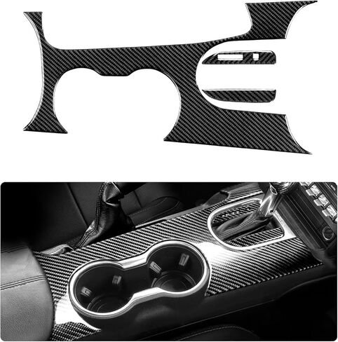 Carbon Fiber Interior Trim Cover for Ford Mustang 2015 2016 2017 2018 2019 2020 2021 2022 2023 Co-Pilot Instrument Panel Strip Sticker Accessories in Saudi Arabia
