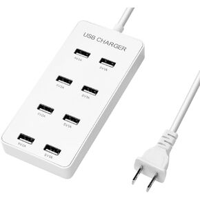 شاحن حائط USB 60 واط، محطة شحن USB لأجهزة متعددة، محور شحن ذكي لأجهزة متعددة، 10 منافذ لشاحن سطح المكتب، محطة شحن آمنة مدمجة لهاتف iPhone iPad in Kuwait