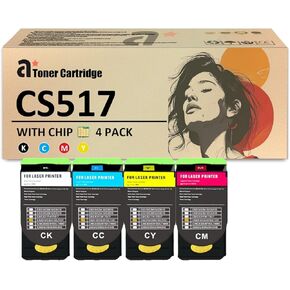 CS517 Toner Cartridges Replacement for Lexmark CS517 71B1XK0 71B1XC0 71B1XM0 71B1XY0 Toner Cartridge Compatible for Lexmark CS517 CS517de CX517 CX517de Printers in Saudi Arabia