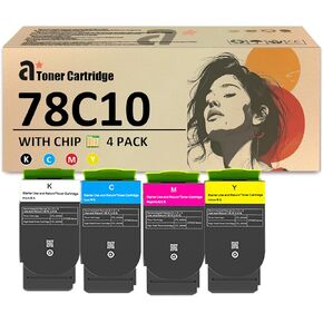 78C10 Toner Cartridges Replacement for Lexmark 78C10 78C10K0 78C10C0 78C10M0 78C10Y0 Toner Cartridge Compatible for Lexmark CS421 CS521 CS622 CX421 CX522 Printers in Saudi Arabia