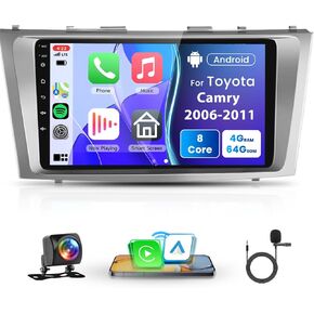 Android Car Stereo for Toyota Camry 2006 2007 2008 2009 2010 2011 with Mirror Link,Car Radio 9'' Touch Screen Head Unit with GPS Navgation WiFi Bluetooth FM SWC USB Backup Camera Mic in Kuwait