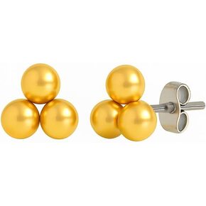 تيني لوكس | أقراط مضادة للحساسية | ترصيع قلب بريا من التيتانيوم | فضة | أقراط تيتانيوم للنساء | أقراط مرصعة، آذان حساسة، مجموعة أقراط نسائية عصرية in Kuwait