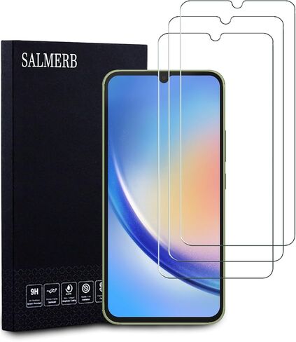 واقيات شاشة Samsung Galaxy A35 (3 عبوات)، طبقة من الزجاج المقوى 9H لهاتف Samsung Galaxy A35 واقيات شاشة زجاجية مضادة للخدش ومضادة لبصمات الأصابع بدون فقاعات فائقة الوضوح 99.99% in Kuwait