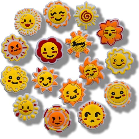 16PCS Weather Cloud Shoe Charms, Shoe Decoration Party Gifts for Boys Girls Kids Women, Men in Saudi Arabia