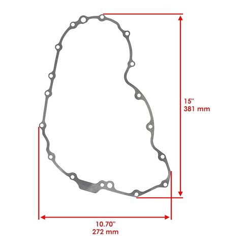 Caltric Clutch Cover Gasket Compatible with Yamaha 5Px-15451-00-00 4Wm-15451-00-00 5Vn-15451-00-00 in Saudi Arabia