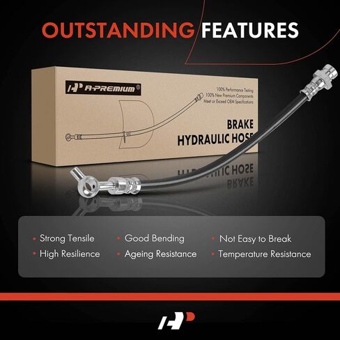 A-Premium Rear Passenger Brake Hydraulic Hose Compatible with Hyundai Models - Elantra 2009 2010 2011 2012 - Replace# 587372L500 in Saudi Arabia