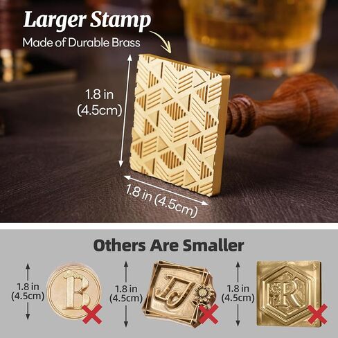 NiHome Ice Cube Stamp for Cocktails, Copper Ice Press Stamps w/Brass Head & Solid Wooden Handle Gift Packaging, Easy-to-Use for Cocktails Whiskey, Party Drinks, Home Bar, Holiday Events (3 Patterns) in Saudi Arabia