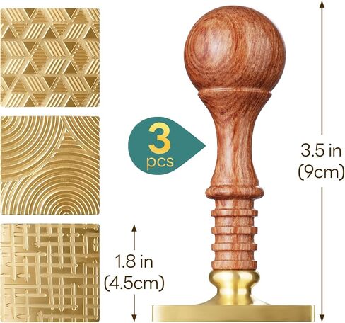 NiHome Ice Cube Stamp for Cocktails, Copper Ice Press Stamps w/Brass Head & Solid Wooden Handle Gift Packaging, Easy-to-Use for Cocktails Whiskey, Party Drinks, Home Bar, Holiday Events (3 Patterns) in Saudi Arabia