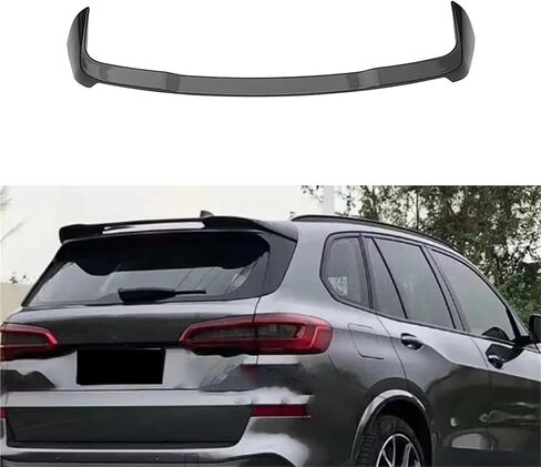 جناح سبويلر للسقف الخلفي متوافق مع BMW X5 G05 2018-2022 سبويلر للسقف الخلفي للسيارة ABS أسود لامع in Kuwait