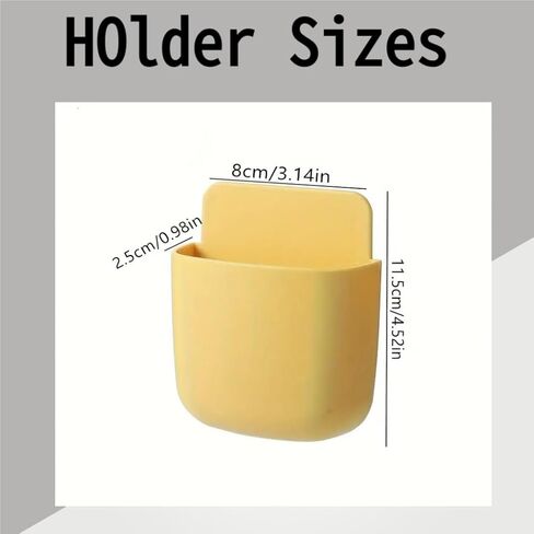 Punch-Free Mobile Phone Holder Wall-Mounted Bracket Remote Control Storage Box Home Storage Box(White) in Saudi Arabia