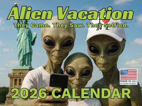 Weird Retro Sci Fi Calendar 2026 Vintage Scifi Monthly Wall Calender 12 Month | American Made In The USA in Saudi Arabia
