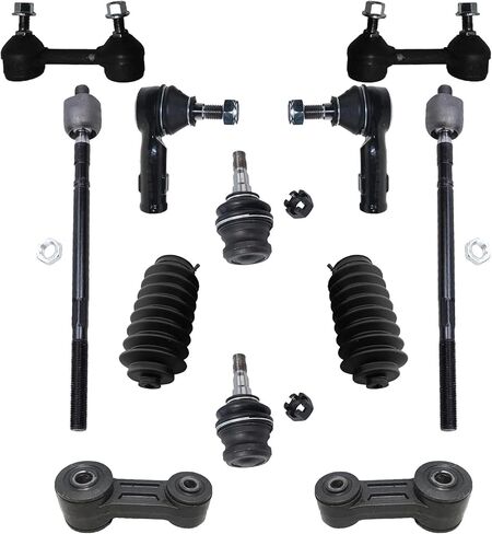Detroit Axle - Front 12pc Suspension Kit for 2000-2004 Subaru Legacy Outback, Outer Inner Tie Rods Lower Ball Joints Boots Front and Rear Sway Bars 2001 2002 2003 Replacement in Saudi Arabia