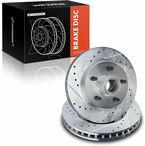 A-Premium 11.61 inch (295mm) Front Drilled and Slotted Disc Brake Rotors Compatible with Select Chevy and GMC Models - Tahoe, Suburban, C1500, Express 1500, C1500 Suburban, Savana 1500, Yukon in Saudi Arabia