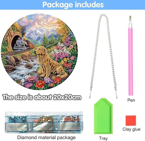Reofrey Hanging Diamond Art Kits for Adults - 8x8 Inch Christmas Cat Acrylic Board Double Sided Pattern Diamond Art Suncatcher Pendant, DIY Crystal Art for Home Wall or Window Decoration Handmade Gift in Saudi Arabia